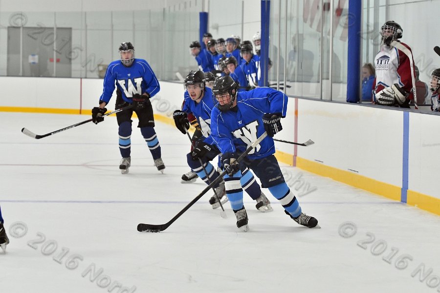 Wheaton College Men\'s Ice Hockey vs Middlesex Community College. - Photo By: KEITH NORDSTROM